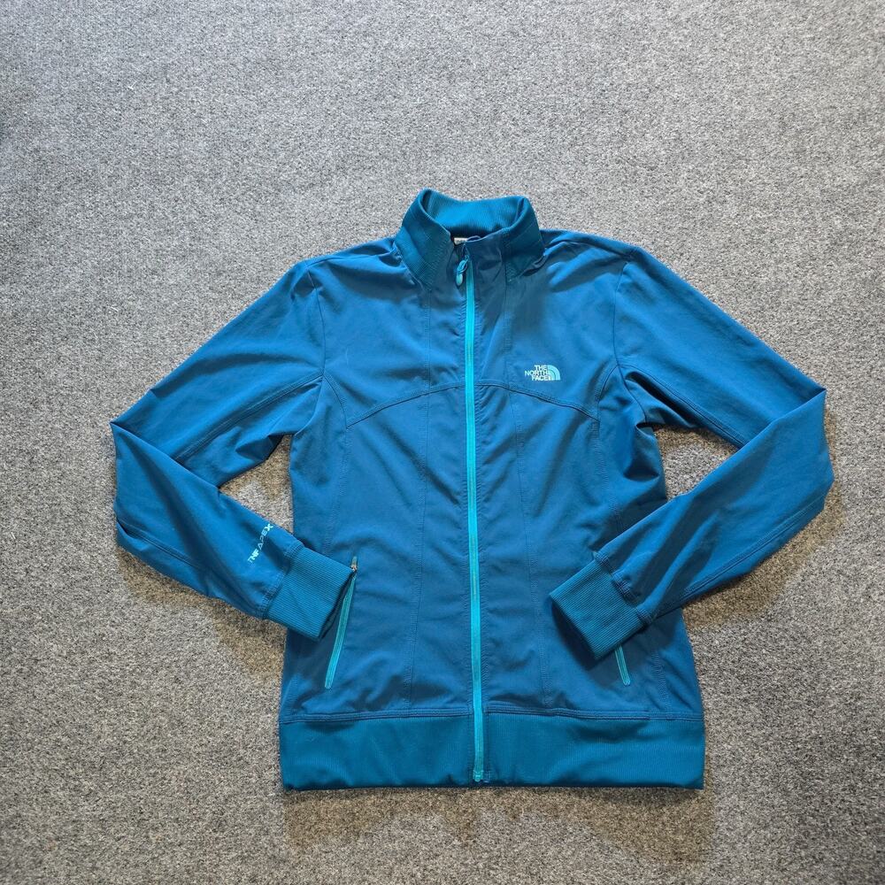 North Face Jacket Womens Medium Blue Windbreaker Full Zip TNF Apex Lightweight